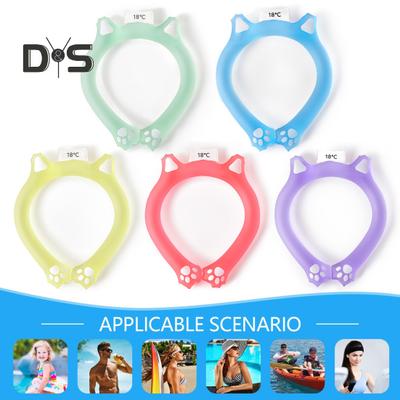 Летняя охлаждающая трубка для шеи Носимый охладитель для шеи Легкое многоразовое ледяное кольцо На открытом воздухе Предотвращение теплового удара Портативный воротник с обертыванием на шею