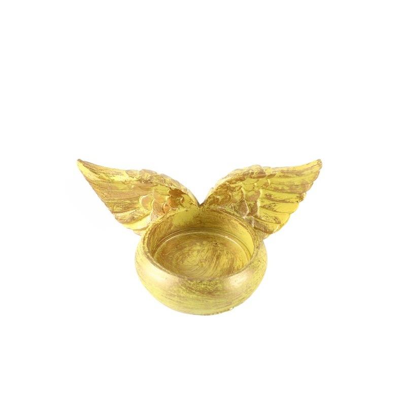 Подсвечник в виде крыльев ангела, статуэтка из смолы, украшение для дома, молитвенный подсвечник для дома, свадьбы, Рождества, церкви