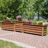 Aluminum Alloy Imitation Wood Grain Flower Planter