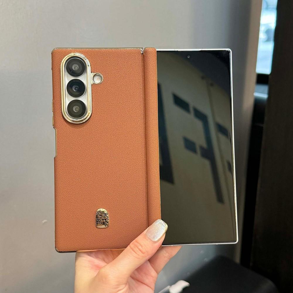 Для Samsung Galaxy Z Fold 7 Чехол Роскошная Кожа PU Skin Удобная Покрытие Защитная Задняя Крышка Чехол Для Samsung Z Fold7 Корпус