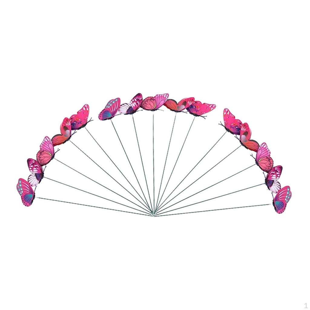24 -fold Stakes Lawn Decorations Butterfly Outdoor for Party