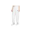 Logo Embroidered Drawstring Cuffed Casual Pants Women Pants White DQ5801-100
