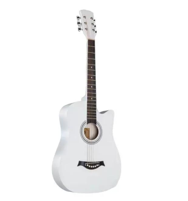 Полноразмерная 6-струнная фолк-акустическая гитара для взрослых, 38 дюймов, для начинающих студентов (черный)