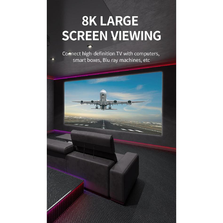 8K HDMI Кабель HDMI 2.1 8K@60Hz 4K@120Hz 48Gbps EARC ARC HDCP Ультра Высокоскоростной HDR Для PS5 PS4 Ноутбука HD Телевизора Монитора Проекторов