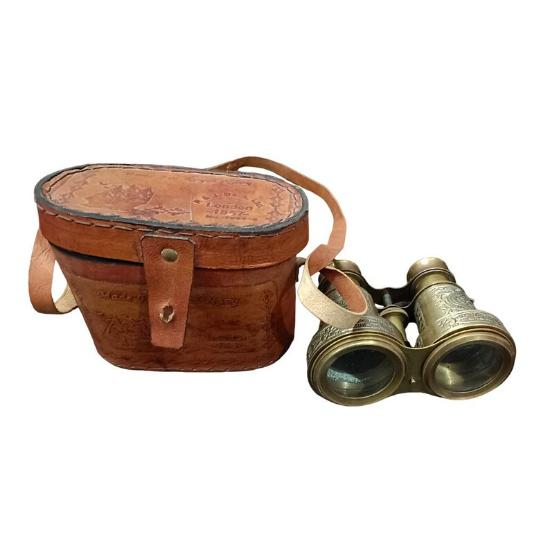 Винтажный латунный бинокль с тиснением, подзорные трубы, морской бинокль, оперные очки, пасхальный подарок, день святого валентина, день рождения, домашний декор