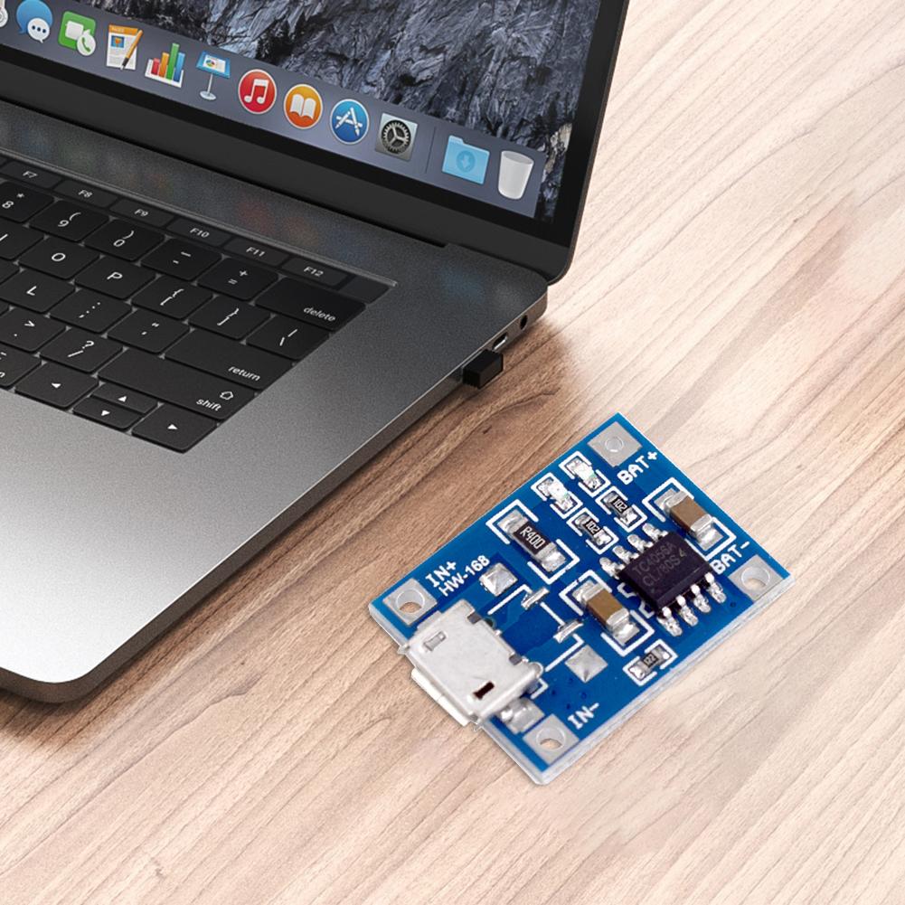 Модуль зарядки аккумулятора Micro USB Портативная панель зарядного устройства 1А DC4.5-5.5V с индикатором для литиевых аккумуляторов