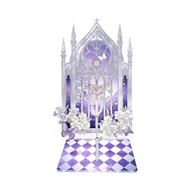 Castles Backdrop Display Stand For Collectible Dolls Adjustable Height Easy Installation Universal Compatibility