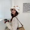 Ski Hat Cow Pattern Panama Hats Flannel Bucket Hat Korean Style Caps Cow Print Caps Female Hats