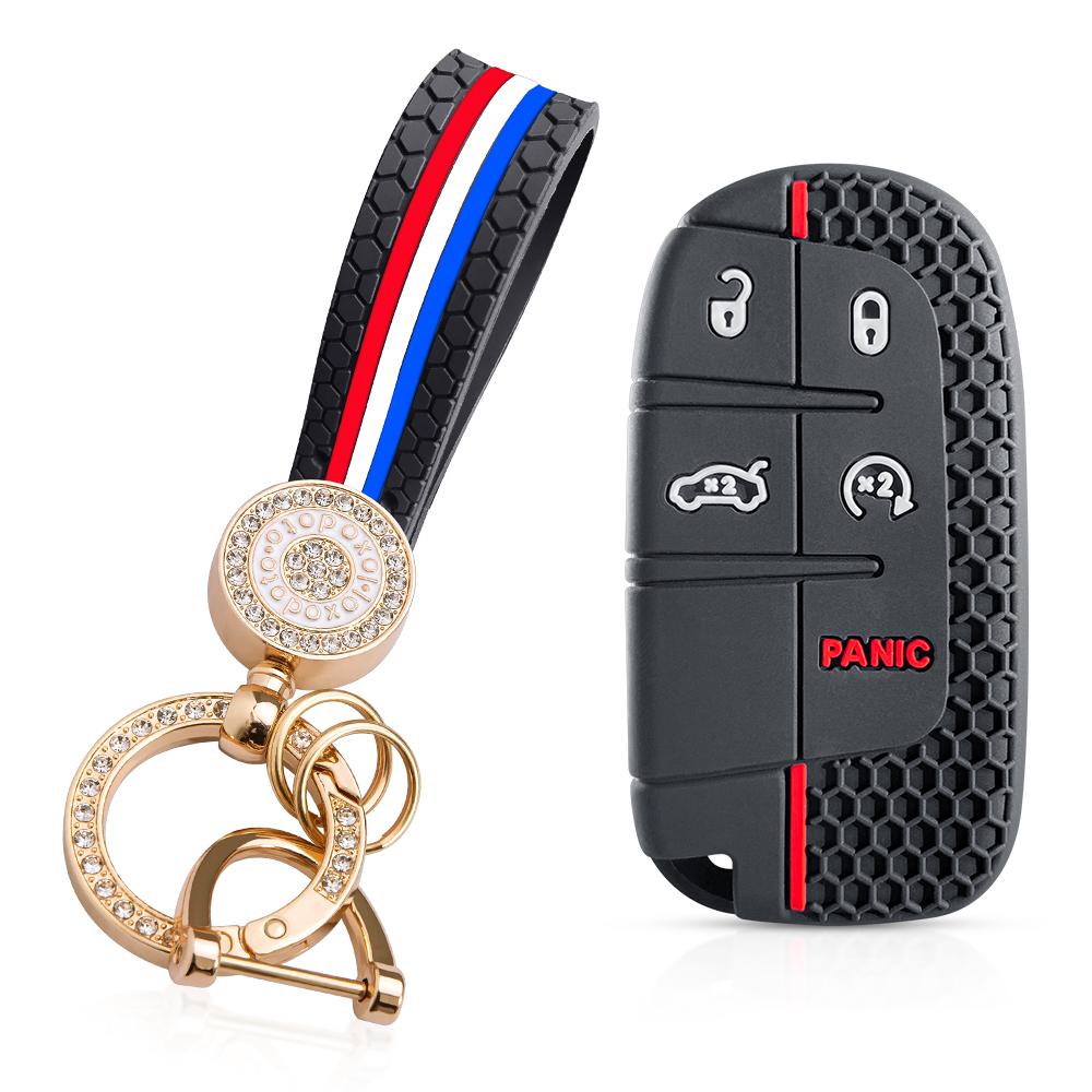 Защитный чехол для автомобильного пульта-ключа для Dodge Charger Hellcat Journey для Jeep Cherokee Compass Grand Cherokee Renegade Chrysler 300c