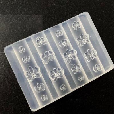 3D Силиконовая форма для ногтей в виде цветка фаленопсиса, DIY, шаблон для маникюра с дизайном цветка орхидеи-бабочки, инструменты для лепки, форма для нейл-арта