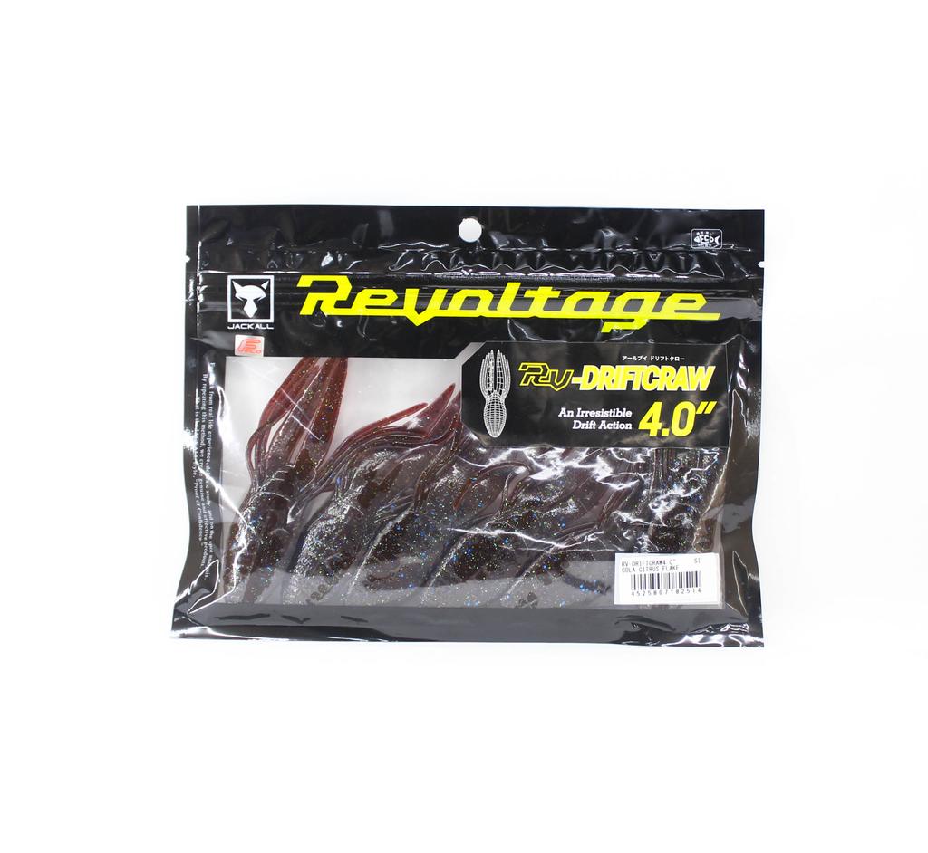 Jackall Soft Lure RV-Drift Craw 4 Inch Cola Citrus Flake (2514)
