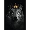 Постеры и принты с животными Король Лев Тигр Волк Орел Медведь с короной Холст Настенная живопись Мотивационная картина Комната Домашний декор