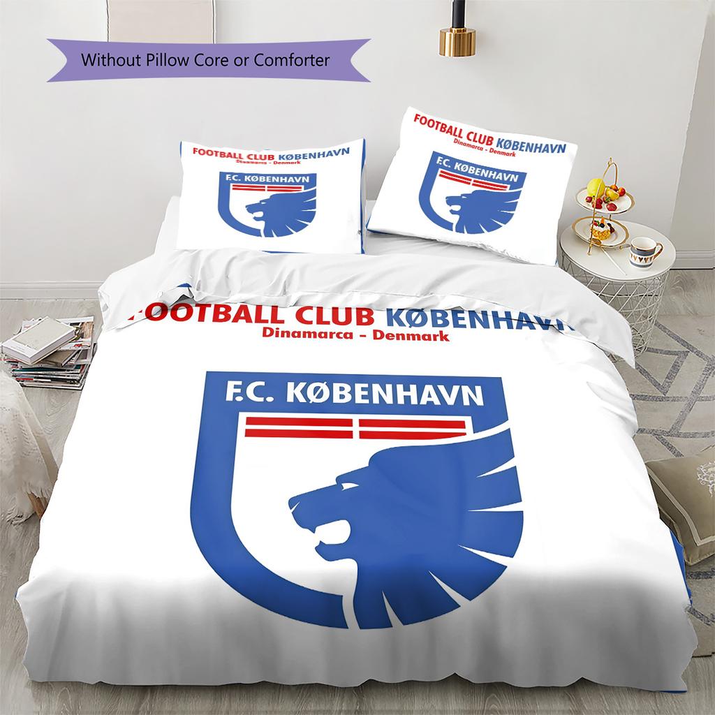 F.C. København Bedding Quilt Set Quilt Cover Pillowcase Home Decoration Birthday Gift (1 * duvet cover + 2 * pillowcase, without core)