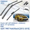 3 шт. для VW Golf 7 MK7 хэтчбек 2012-2018 26 "18" 11 "передние и задние щетки стеклоочистителя лобовое стекло резак для окон аксессуары2014 2015 2016 2017 2018