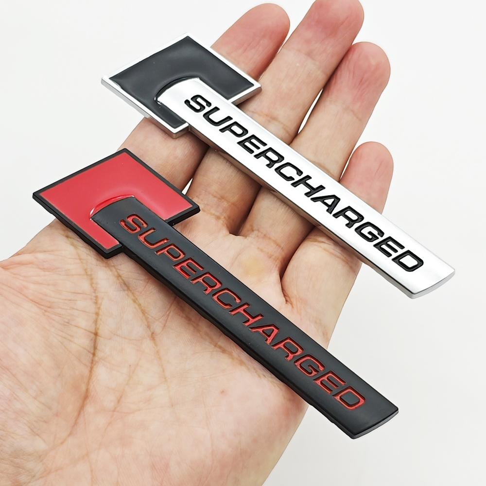 3D Metal Car Sticker Supercharged Logo Emblem Trunk Fender Badge for Audi A1 A2 A3 A4 A5 A6 A7 A8 Q2 Q3 Q4 Q5 Q7 Q8 TT S3 S4 S5