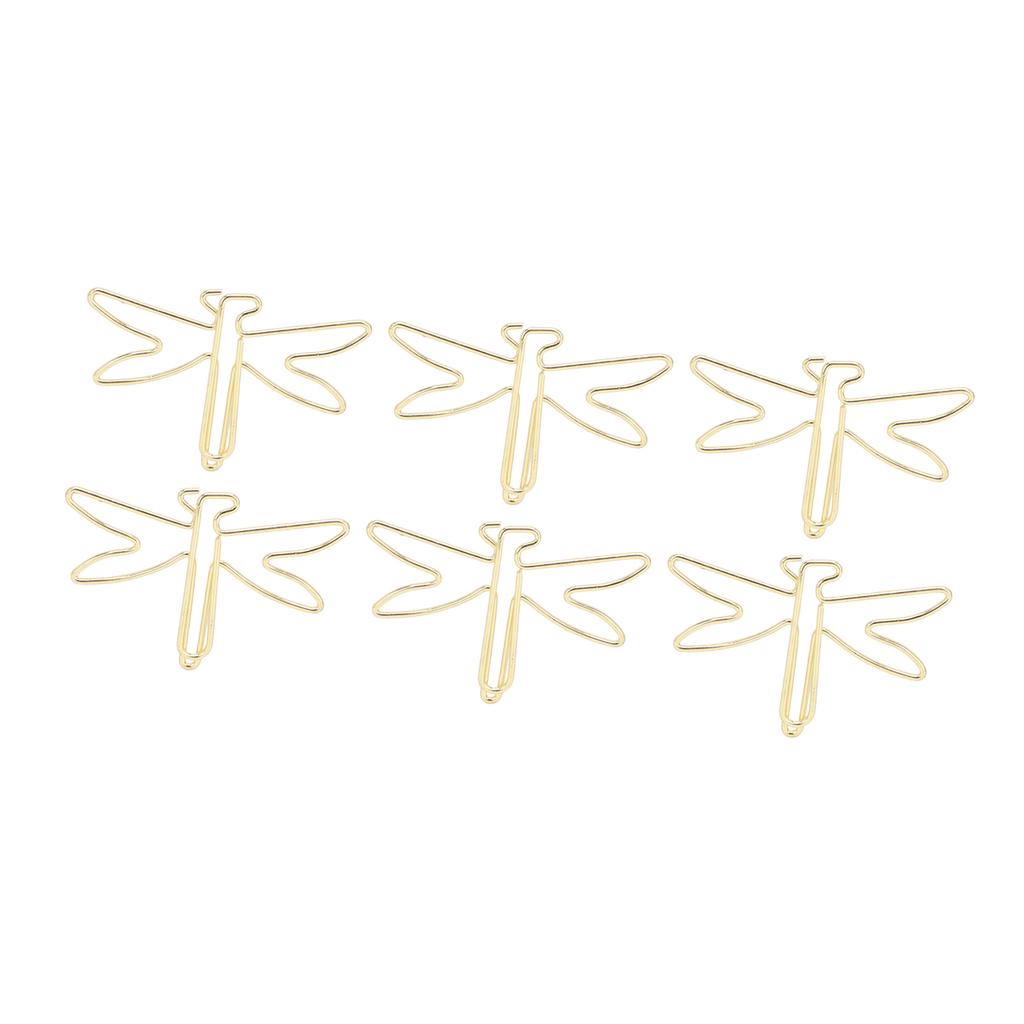 100Pcs Paper Clips Dragonfly Shaping Large Cute Jumbo Wide Paperclips Non Skid Metal Office Supplies