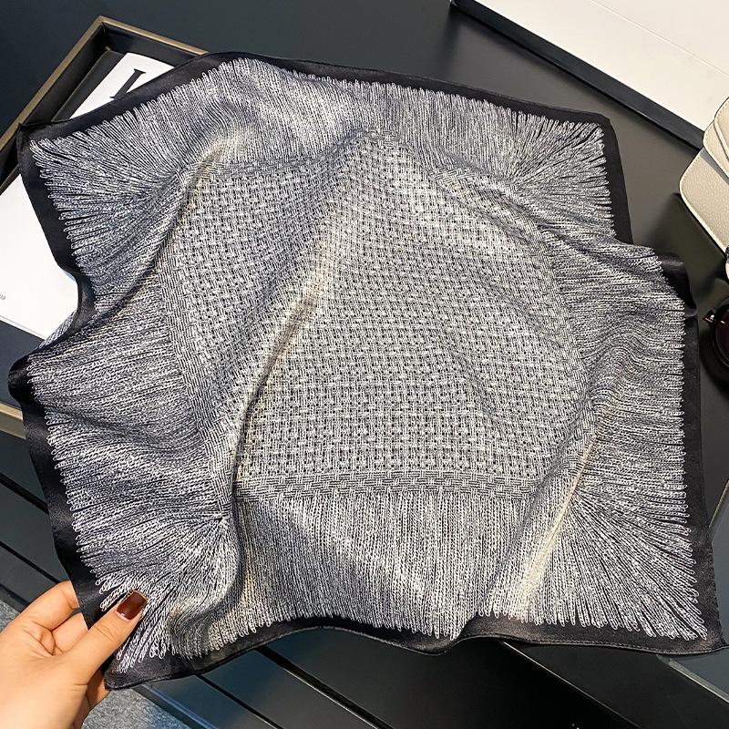 100% Натуральный Шарф из Натурального Шелка Женский Роскошный Высококачественный Квадратный Модный Принт Бандана для Волос Шарф Шаль Заворачивания Хиджаб Бандана Шарфы