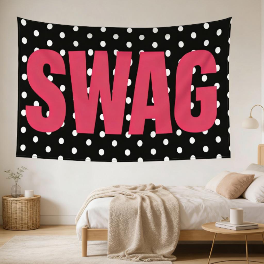 Polka Dot Trendy Wall Tapestry MultiSize Polyester Fabric Durable Home Bedroom Living Room Decor High Quality Flat Print Design