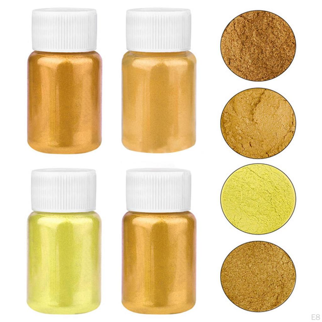 4 шт., слюдяный порошок, пигмент, мерцающий блеск для мыла для ногтей из эпоксидной смолы