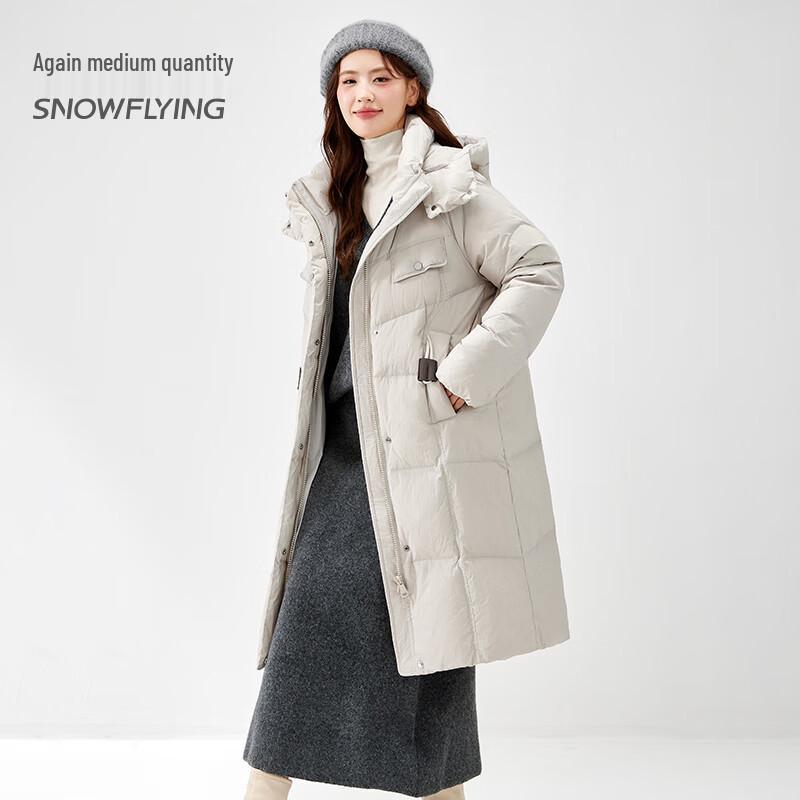 SNOWFLYING Женский пуховик средней длины с капюшоном