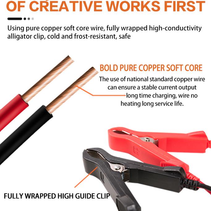 Автомобильное зарядное устройство с вилкой европейского стандарта, интеллектуальное зарядное устройство 12 В, 6 А, автомобильное зарядное устройство 12 В, обслуживание аккумулятора, свинцово-кислотный аккумулятор для автомобиля, грузовика, мотоцикла