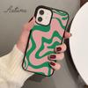 Liquid Swirl Contemporary Abstract In Light Sage Green Grey Phone Case for iPhone 11 12 13 14 Pro Max Mini XR XS SE2020 7 8 Plus