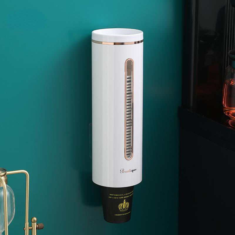 Wall Mounted/desktop Models Plastic Paper Cup Dispenser Household Disposable Cup Storage Rack Coffee Cup & Tea Cup Storage Rack