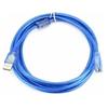 Прозрачный синий USB 2.0 удлинительный кабель (папа-мама) - 0,3 м, 1,5 м, 10 м