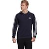 adidas Сплошной цвет с принтом логотипа, трехполосный свитшот с круглым вырезом, мужские топы, темно-синий GK9079