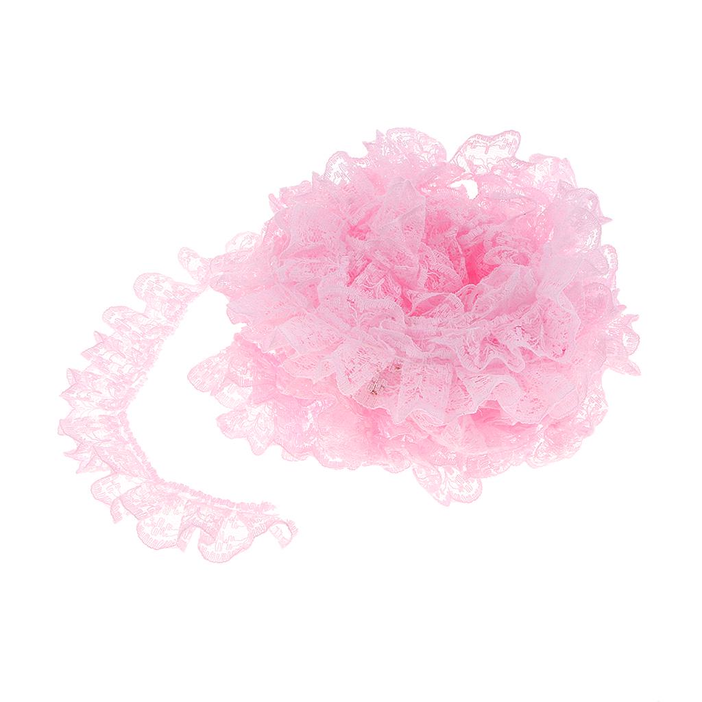 5 Yards Various Colors Ribbon Floral Elastic Lace Trim Handcraft Accessories