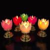 Светодиодный светильник Lotus на батарейках, цветной, мягкий, естественный свет, буддийские лампы, молитвенные мерцающие светодиодные свечи, чайная лампа, украшение храма
