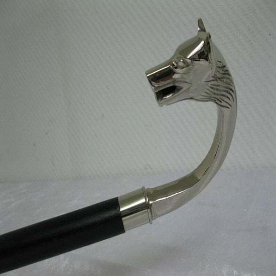 Трость с ручкой в виде волка, трость ручной работы с латунной ручкой в викторианском стиле 91,44 см