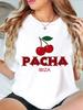 Графическая футболка Pacha Cherry Ibiza Inspired 100% Хлопок Мужские Футболки Топ Модный Унисекс Фестиваль Клубная Футболка Топ