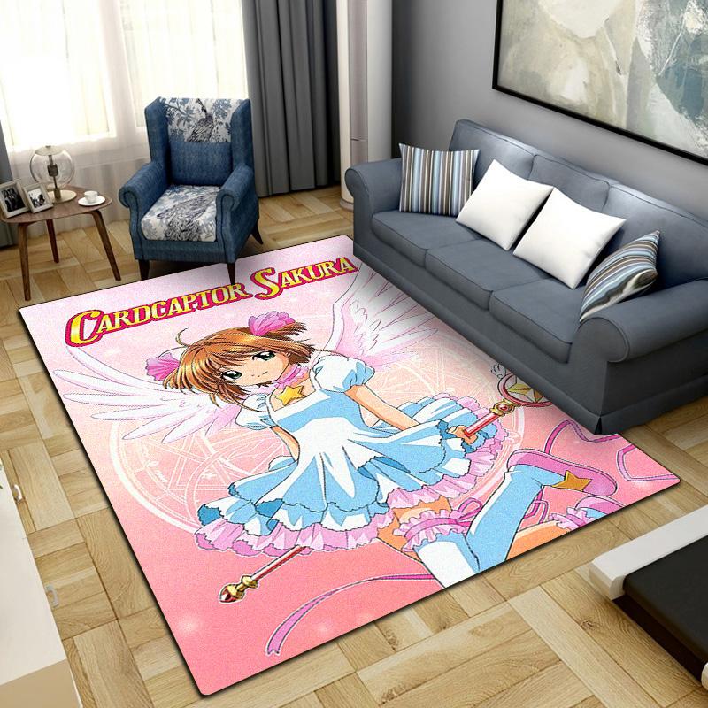 Cardcaptor Sakura Rug for Home Decoration,Washable Non-slip Large Rug Floot Mat LXRa16
