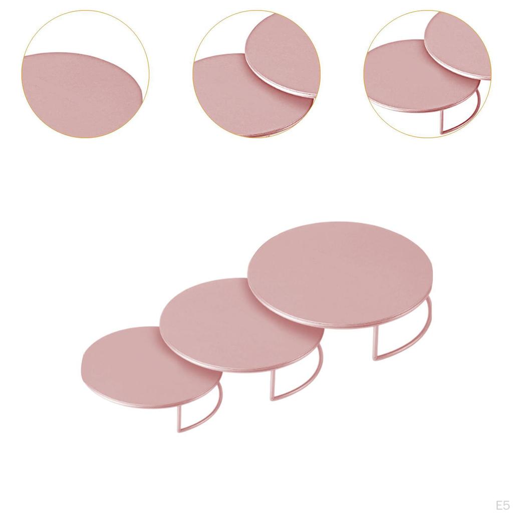 3 Pieces Cake Stand Action Figure Toy Showcase Cupcake Display Stands Buffet Risers for Baking Cafe