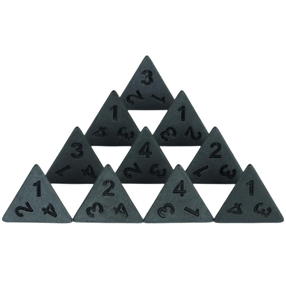 Deep Black Dice D4 D6 D8 D10 D12 D20 10PCS Plastic for Board Game Entertainment