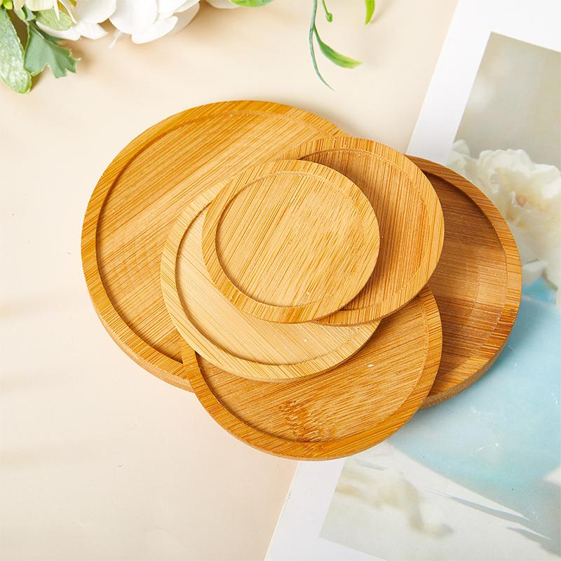 1шт бамбуковый лоток бонсай держатель круглая подставка для растений для сочных горшков садовые инструменты