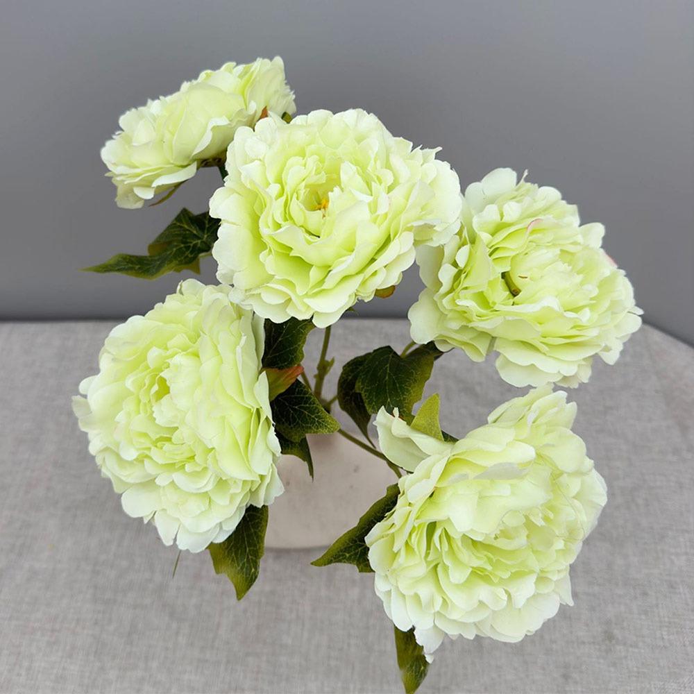 5 Голов Многоцветный Искусственный Цветок Пион Пион Свадебные Букеты Реалистичные Цветы Домашнее Украшение