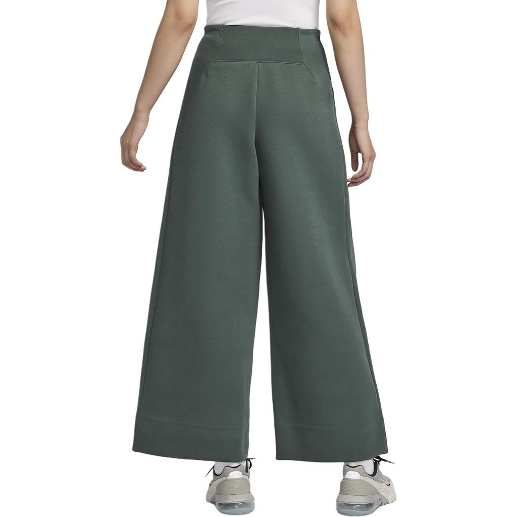 Nike Спортивные флисовые однотонные универсальные модные плиссированные повседневные брюки с высокой талией женские плавки зеленые FV8053-338