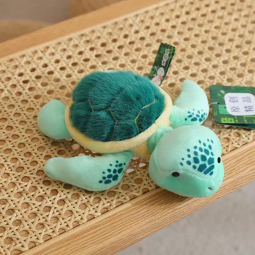 Marine Animal Sea Turtle Stuffed Doll Fluffy Little Cat Plush Doll Tortoise Plush Toy Car Decor