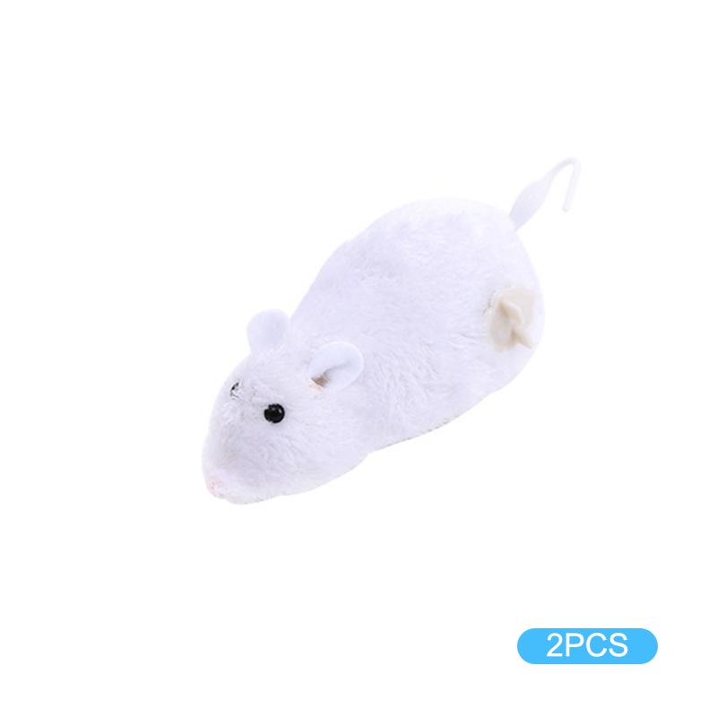2Pcs Creative Wind Up Mouse Toys Funny Lifelike Plush Mouse Cats Toys Pet Interactive Toys Relieve Boredom Cat Toys Pet Supplies