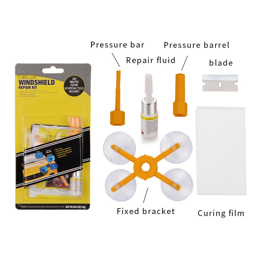 Car Glass Windshield Removal Tool Kit Automotive Wind Cracked Glass Polishing Quick Repair Fluid Resin Sealer Hand Tools