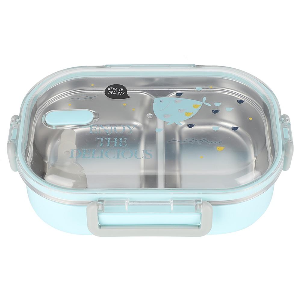 2 Compartment Insulated Lunch Box 650ML Capacity Portion Control Container For Adults