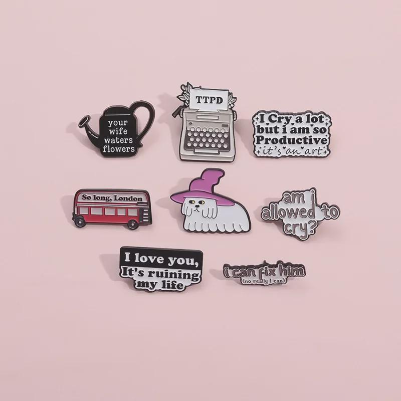 Милая брошь с цитатой из мультфильма: Значок из металлического сплава для рюкзаков