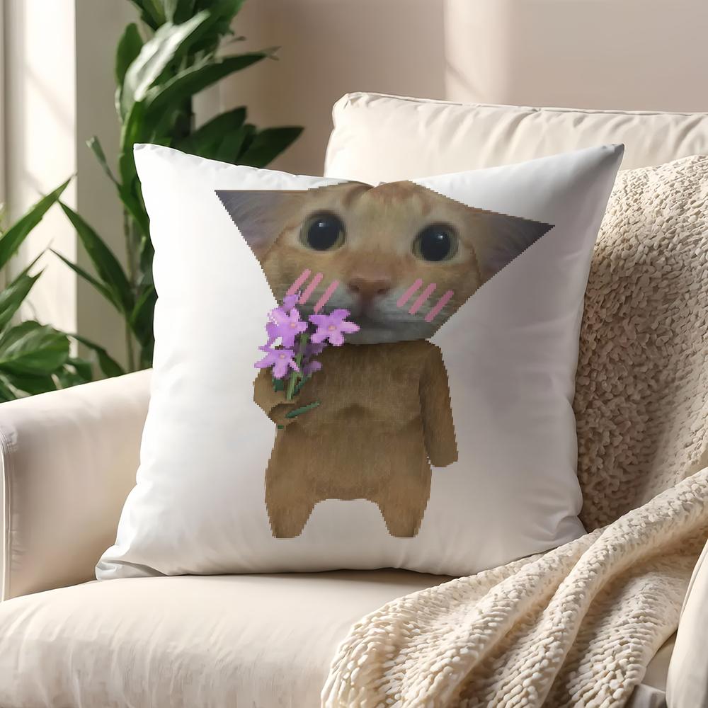 Airdays Кошка Мем Милый наволочка Декор Комната Магазин Автомобиль Лучший Домашний Офис Кофейная Подушка Диван Печать Нордическая Простота Хит