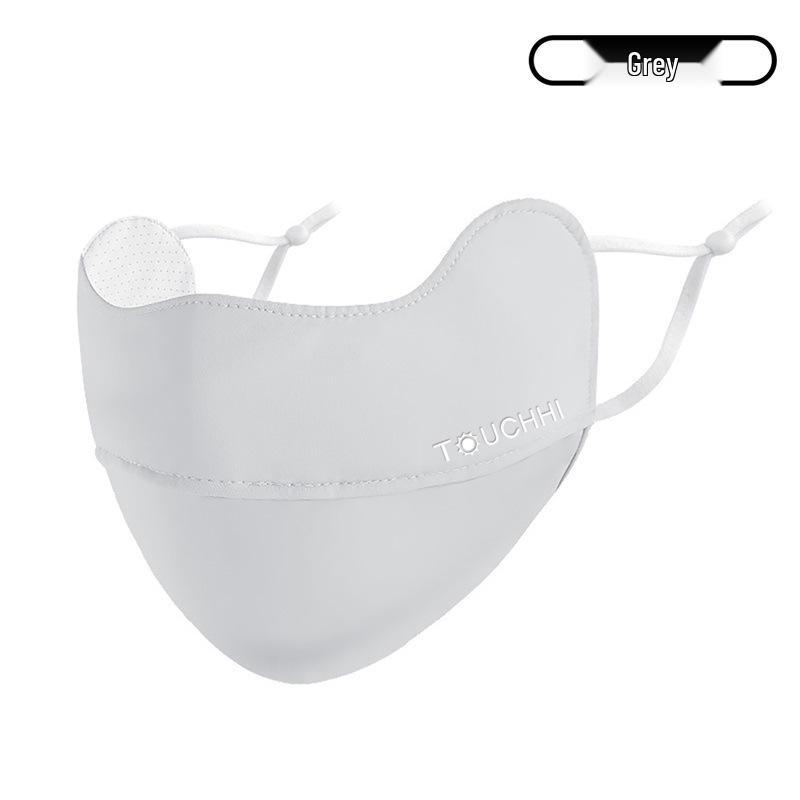 Женская маска для лица от солнца из ледяного шелка с 3D-защитой для глаз - Дышащая, тонкая и румянец для езды на велосипеде на открытом воздухе