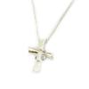 Altesse [L5400] — Белое серебряное ожерелье «Возвышенный крест»