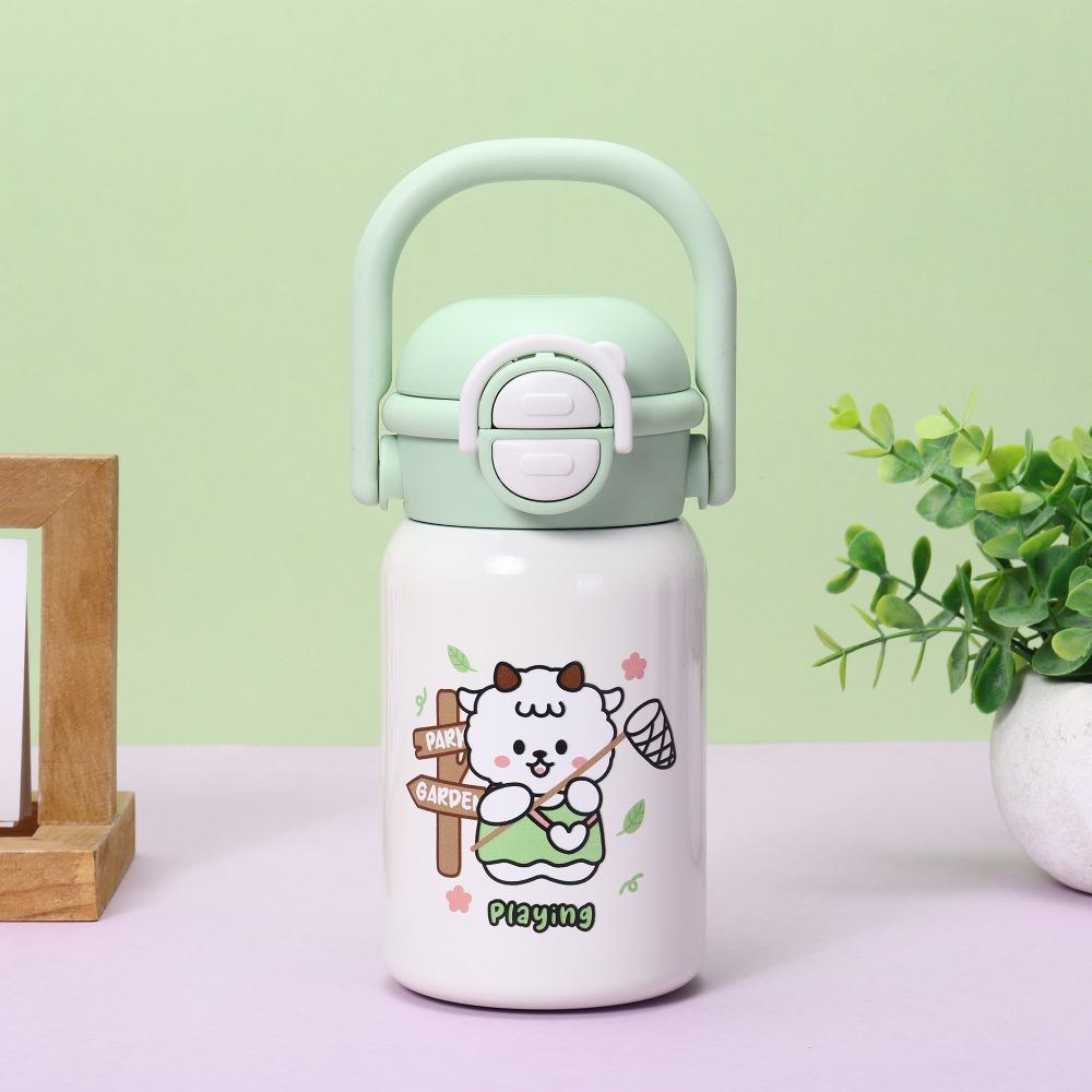 Cute Cartoon Insulated Cup 400ml Baby Water Bottle New Vacuum Cup  for Office Workers