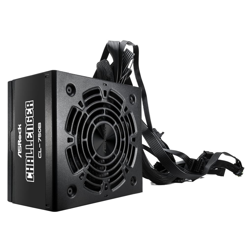 ASRock Challenger Next Generation GPU Compatible PC Power Supply Unit 750W Compatible 80PLUS Bronze ATX Direct Connection Cable Cable Included PCIe5.1