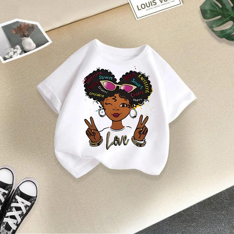 Детская футболка Футболка для ребенка 2-13 лет Крутая девочка с принтом Детская 100% хлопок Одежда Футболка Топы Футболка